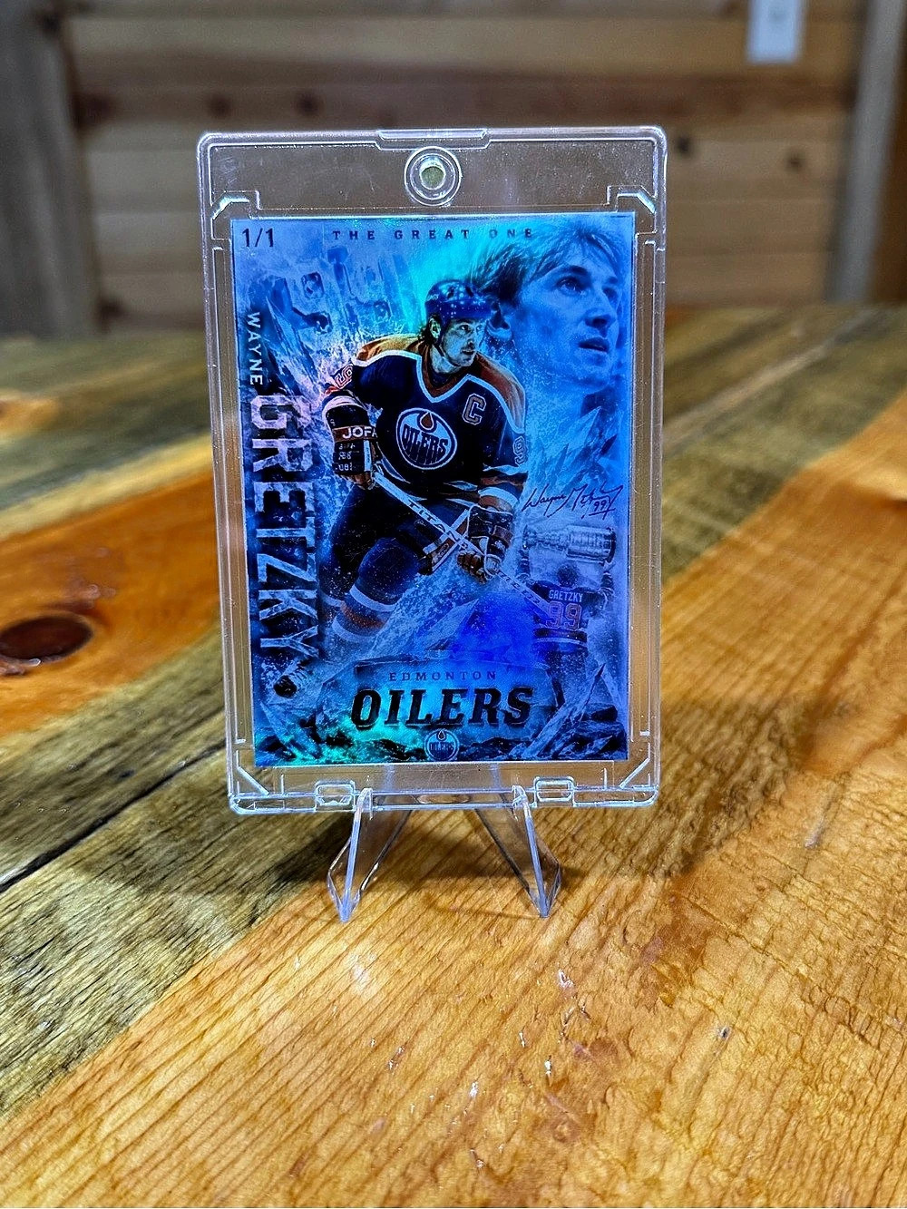 Wayne Gretzky Edmonton Oilers 1/1 The Great One Card Custom Hockey Card